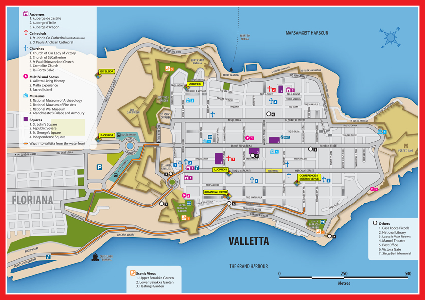 Valletta mapa