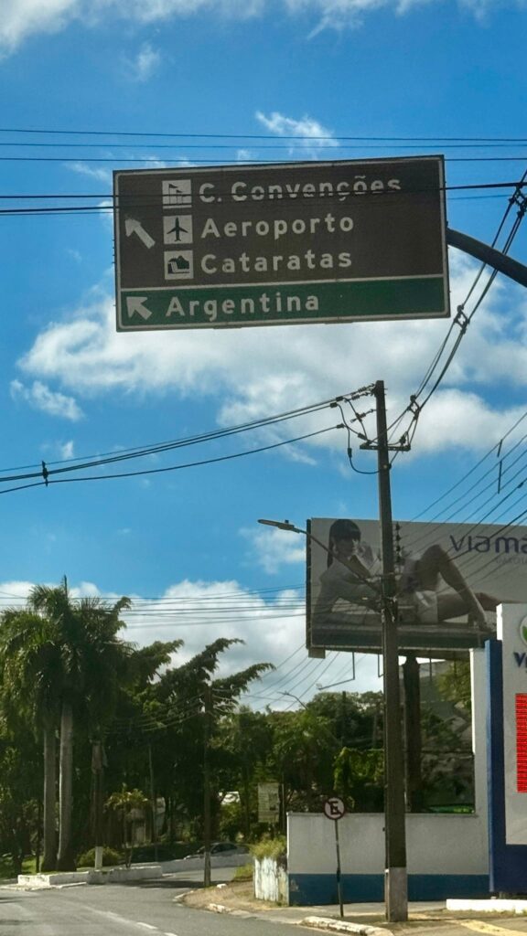 Drogowskaz w stronę argentyńskiej granicy.
